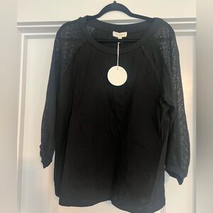 NWT UMGEE Black Angled Cuff w/Rounded Neckline - XL 16/18 Stitch Fix